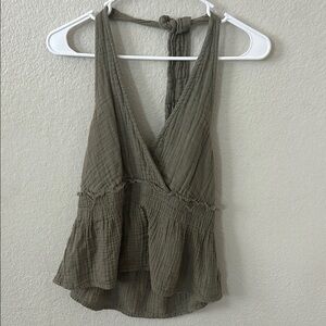Olive Green Halter Top